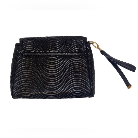 Versace Quilted Wristlet Clutch in BLACK - Picture 2 of 6